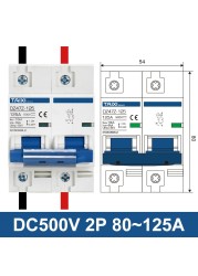 TAIXI Solar Photovoltaic DC PV Circuit Breaker Switch MCB DC250V 500V 1000V 16A 32A 40A 50A 63A Air Switch 100A 125A