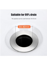 Stainless Steel Pop Up Bounce Core Basin Drain Filter Hair Catcher Deodorant Bath Stopper Kitchen Bathroom Sink Filter