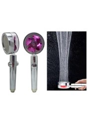 Household Transparent Shower Head Bathroom High Pressure Handheld Showerhead With On/Off Pause Switch Universal 4-Point Port