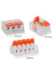 75pcs L 221 Electrical Connectors Wire Block Clamp Cable Terminal Reusable Mini Quick Home Connector Wire Terminal