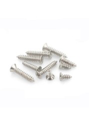 800pcs M2 Stainless Steel Self Tapping Wood Screw Assorted Set Lock Nut Wood Flat Head Thread Nail Screw Fastener Sets