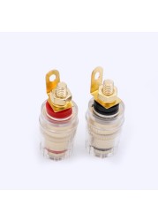 10Pairs 4mm Binding Post Audio Connector HIFI Terminals Cable, Binding Post for Loudspeaker, Copper with Gold Plated