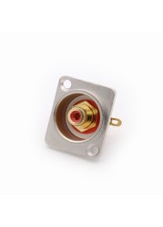 Premium Board Mount RCA Connector Female, Silver RCA Female Socket, Red and White Colors Available, 50 Pieces