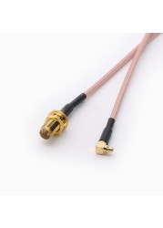 RG316 Coaxial Cable RF Cable RP SMA Female Switch to MMCX Male Right Angle Pigtail Cable 15cm 6" Wholesale Fast Ship