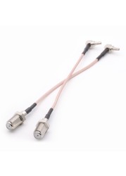 10pcs 5cm/15cm/30cm/50cm RG316 Coaxial Cable Pigtail F Female to CRC9 Male Right Angle Cable F Female Switch Cable Adapter