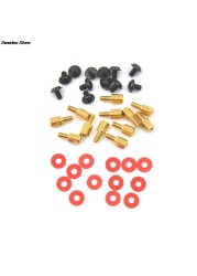 High Quality 10pcs 6.5mm 6-32-M3 Golden Computer Motherboard Riser Silver Screws Washers Red