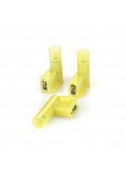 30/50/100PCS Nylon Flag Female Terminal Insulated 6.3mm Female Flag Spade Wire Connector Quick Crimp Wire Connector Terminal