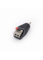 10pcs Video AV Balun RCA Male to AV Screw Terminal Stereo Jack 3.5mm Male 4 Pin Terminal Block Plug Connector