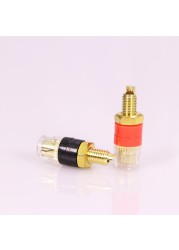 50pcs/25Pairs Gold Plated Small Binding Post Connectors for 4mm Banana Plug, Binding Post HIFI Terminal for Audio Video Amplifier