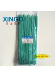 New 4.8 Width 100pcs/bag Blue Color 5X250MM National Self-Locking Nylon Wire Cable Zip Ties Cable Ties Organizer Connect Cable