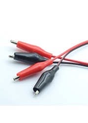 10pcs/lot 1m Test Leads With Alligator Clip Double End Jumper Electrical Wire Cable Connector Wire Circuit Experiment