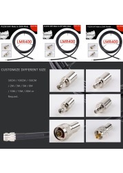 SMA Male to UHF Male PL259 Plug LMR400 Cable 50 Ohm Low Loss RF Coaxial Pigtail WiFi Radio Antenna Extension Jumper Cord