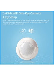 AUBESS Tuya PIR Motion Sensor WiFi Motion Detector Infrared Human Presence Sensor Smart Life APP Wireless Home Security System