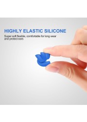 1 Pair 2pcs Spiral Waterproof Silicone Ear Plugs Anti Noise Snoring Earplugs Comfortable For Sleeping Noise Reduction Accessories