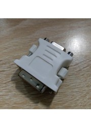 Durable White Plastic Computer Monitor Video Connector DVI 24+1 to VGA Female Multipurpose Converter Mini Converter