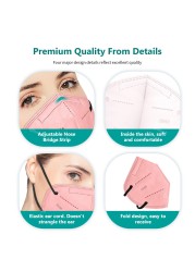 KN95 Mask FFP2 Adult Mask Multicolor New KN95 Mascarillas FPP2 homology ada disposable face protection mask mondkapjes