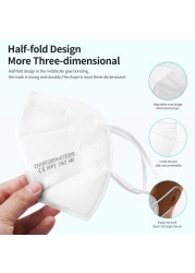 1-100pcs KN95 Mask Mascherine FFP2 FFPP2 5 Layer Adult Face Mask ffp2mask ffp2 CE Certificate mascarillas fpp2 homologada ffp3