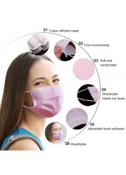 Disposable Dust Mask 3 Layer Colorful Homeopathic Masks Face Masks For Mascaras Mouth Masks For Adults