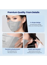 Fashion 3D Mask KN95 Face Masks Face Filter Mask FFP2 Black Dust Mouth Mask Gray mascarilla fpp2 homology ada fit women fp2