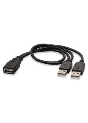 2.0 single USB female, two male data charging cable one to two charging cable 1 minute 2USB data cable 30cm