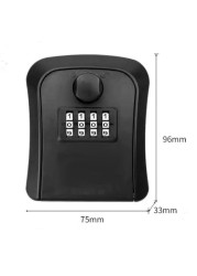 Wall Mounted Key Safe Weatherproof No. 4 Combination Key Storage Box Locks Indoor & Outdoor Password Key Box Key Box Locks