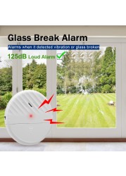 Awapow Wireless Door Window Vibration Sensor 125dB Glass Break Vibration Burglar Sensor Home Alarm System Safety Alarm Detector