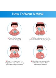 Disposable baby mask 3 layers colorful non woven baby masks for kids