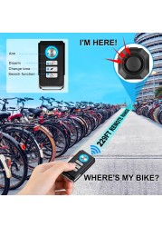 Elecpow Wireless Waterproof Bike Vibration Alarm USB Charging Remote Control Motorcycle Electric Bicycle Burglar Alarm Security