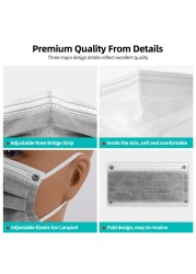 10-200pcs Activated carbon Mascarillas quiurgicas homology adas 4 layer mouth mask adult disposable face mask masque cherurgical