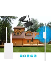 2.4G Outdoor Wifi Router 18650 Solar Battery GSM Sim Card 5V 12V 4G Router for Solar IP Camera Wifi Home Security System