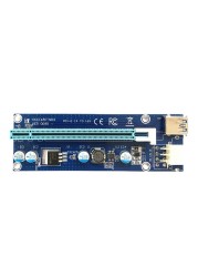 VER008C بطاقة الناهض USB3.0 PCI PCIE PCI-E 1X إلى 16X موسع أحدث 60 سنتيمتر 008C الناهض محول مع LED للتعدين GPU التعدين