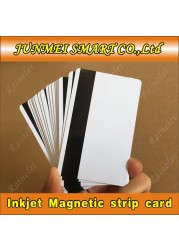 10pcs/50pcs PVC Blank White Plastic Cards 30Mil Heco Magnetic Card Mag Ribbon Printable For CR80 Inkjet Printer