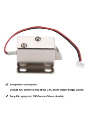 DC12V Electromagnetic Solenoid Electric Lock Access Control For Cabinet Door Drawer Magnetic Lock