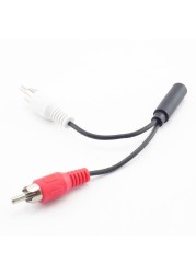 NEWCE 3.5mm RCA Female Connector Jack Stereo Cable Y Plug to 2 RCA Male Adapter 3.5 Audio aux Jack Connector to Headphone musi