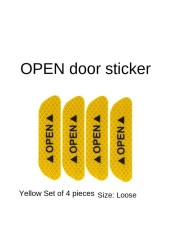 Car Reflective Stickers Safety Warning Stickers Open Door Wheel Eyebrow Rear Bumper Night Anti-scratch Decoration