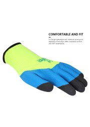 Andanda Work Gloves, Dura and Warm Palm Dipped Latex Gloves Suitable for Working in Cold Temperatures, Warm Winter Gloves