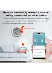 2022 Tuya Smart Wi-Fi Temperature Humidity Sensor Indoor Thermometer With LCD Display Smartlife Alexa Google