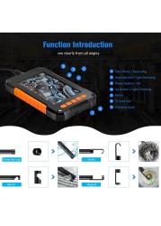 1080P Inspection Camera With 4.3 Inch IPS Screen Single And Dual Lens Industrial Endoscope With 8 LED For Check Engine Up