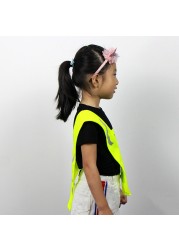 V-shaped Free Size Polyester Running Cycling High Visibility Traffic Safety Children Fluorescent Yellow Reflective Vest Students