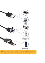 720P Endoscope 5.5mm Lens PC Android USB Endoscope Camera 1M 2M Waterproof LED Cable Car Inspection Camera Snake Tube Endoskop