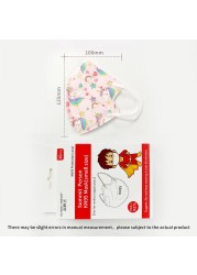 Cute FPP2 Kids Mask 5 Layers KN95 Dust Mask Kids KN95 Face Mask FFP2 Boys Girls CE Dinosaur Car Respirator Mask FFP2