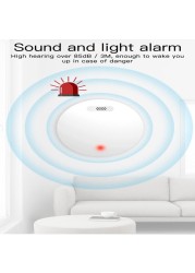 New Graffiti Intelligent WiFi Fire Smoke Alarm Home Wireless Smoke Detector Sensor Light Sound Alarm Sensor High Decibel Speaker