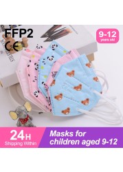 5 layers fpp2 niños kids masks CE KN95 FFP2 reusable mask 9-12 years kids infantil mascarillas masques ffpp2 enfants masque