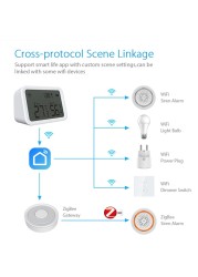 Neo Tuya Wifi Smart Indoor Temperature Humidity Sensor Hygrometer Thermometer Detector Works with Alexa Google Processor