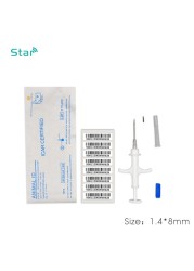 2022 (20pcs) 1.4*8mm 134.2khz Pet Chip Disposable Animal Chip Fdx-b Pig Syringe Pet ID Injector Syringe Needle for Dogs