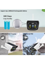 1080P Wireless Solar WiFi Camera Outdoor Battery Charging Security IP Camera PIR Human Motion Detection Bullet CCTV Surveillance