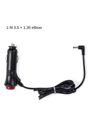 Car DC 12V 24V DC2.1 3.5mm Plug Cigarette Lighter Power Adapter with Switch 1/3M Cable for E Dog Radar GPS