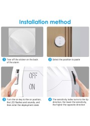 Elecpow Tuya Smart WiFi Door Window Vibration Alarm Sensor 130dB Broken Glass Vibration Burglar Sensor Alarm Home Safety Detector