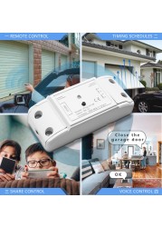 1pc WiFi RF Switch Wireless Sensor Garage Door Opener 433MHz Remote Control Switch Receiver Voice Control Alexa Voice Control