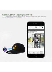 HD 1080P Wearable Baseball Hat Camera Fashion Baseball Cap Wifi Camera For Outdoor Travel Manual Recording Remote Monitoring